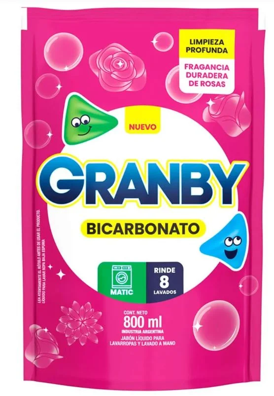 GRANBY J.LIQ.MATIC ROSAS C/BICARBONATO X 800 ML (12)